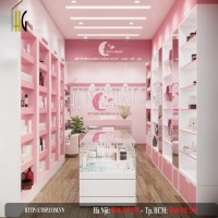 Thiết kế cửa hàng mỹ phẩm Evar’s Care nhỏ đẹp tại Cầu Giấy - Hà Nội